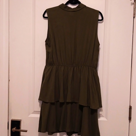 Dots Olive Layered Dress NWT XL - Picture 4 of 8